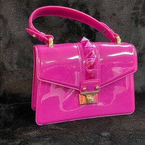 Pink Patent Leather Handbag - No Name
